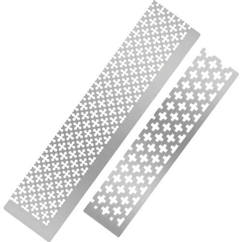 2Pcs Square & Round 5D Diamond Painting Ruler Diamond Drawing Tool with 250 and 699 Blank Grids for Full Partial Drills