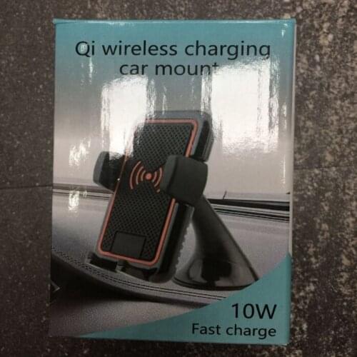 20pcs/lot Wireless Fast Charging Car Mount Car Phone Holder Stand For Samsung for iPhone Smart Phone with retail packaging