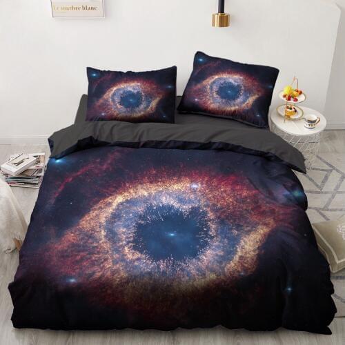 3D Black Duvet Cover Set Quilt Covers Comforter Case 3Pcs King Queen Full Twin Size 265x230cm Magic Fantasy Bedding Sets