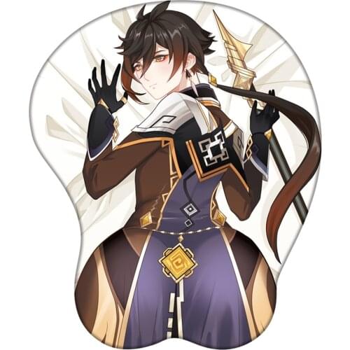 Cosmile Genshin Impact Zhongli Zhong Li Anime 3D Mouse Pad Gaming Play Mat Wrist Rest Props N