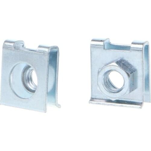 4 Pcs Car License Plate Fastener Buckle Metal Screw Nut U-Type Clips Retainer 6mm N84F