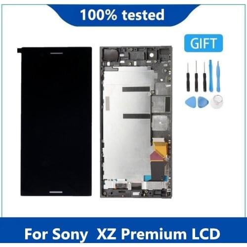 5.5"original for Sony Xperia XZP XZ Premium LCD G8142 Touch Screen Digitizer Assembly G8141 LCD Display With Frame for Sony XZP