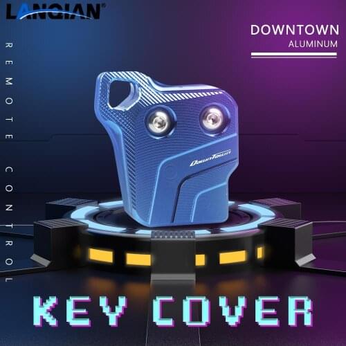 Motorcycle Aluminum Remote control key cover shell Logo whit "DOWNTOWN" For KYMCO DOWNTOWN 125 200 300 350 XCITING NIKITA LIKE