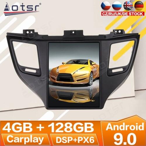 Carplay For Hyundai Tucson 2015 2016-2019 Android Radio Multimedia Car Cassette Recorder Stereo Player Tesla GPS Navi Head Unit