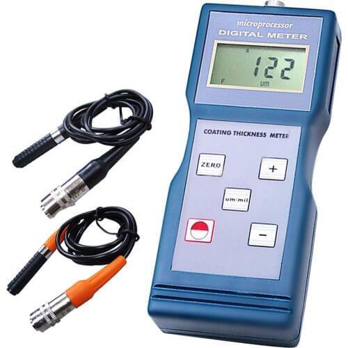 Digital Paint Coating Portable Thickness Meter 0-1000um /0-40mil Range Gauge Ferrous F / Non-Ferrous NF Probes 1000 micro unit