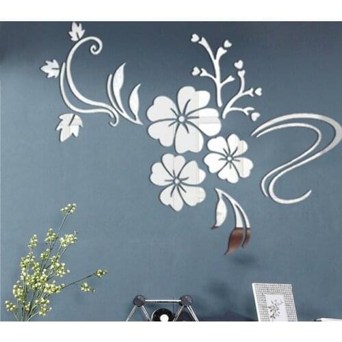 2021 New Mirror Wall Stickers 40*60cm Self-Adhesive Tiles Decal Fashion Art Home Decoration Living Room Porch Poster Wall Decal