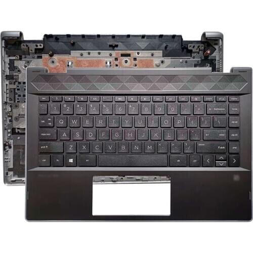 For HP PAVILION X360 14-CD 14T-CD 14M-CD0001DX L18947-001 Laptop Palmrest Upper Case US Keyboard Touchpad Silver Edge