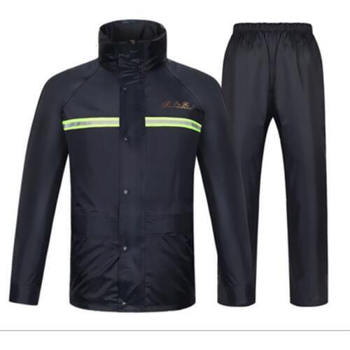 New Raincoat rain pants reflective stripe Waterproof motorcycle rain jacket poncho table size Large Size fishing rain coat