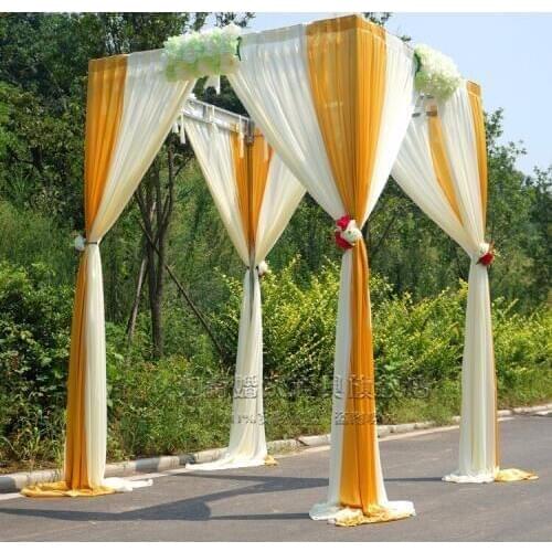 3x3x3M wedding squre canopy drapery With Stainless Steel Stand Banquet Favors Stage Decor(including stand & curtain)
