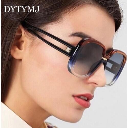 DYTYMJ Oversized Square Sunglasses Women Vintage Eyeglasses Women/Men Brand Designer Glasses Women Luxury Lentes De Sol Mujer