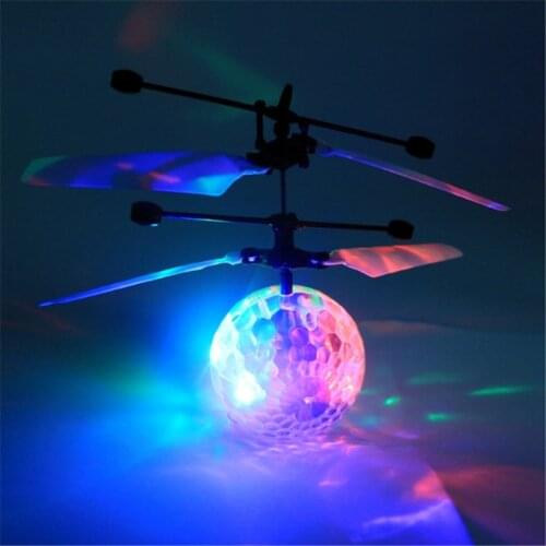 Fantastic Infrared Induction Drone Flying Flash Disco Colorful Shining LED Lighting Ball Helicopter Child Kid Toy Gesture-Sensin