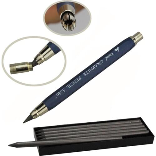 Rod Press-type Pencil Student 5.6mm Mechanical Pencil 2B 4B 6B 8B Refill Metal Kids Sketch Drawing Pencil School Supplies DIY