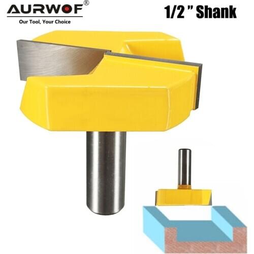LAVIE 12mm 1/2" Shank 2-1/4" Bottom Cleaning Router Bit Straight Bit Wood Clean Milling Cutter for Wood Woodworking Bits MC03102