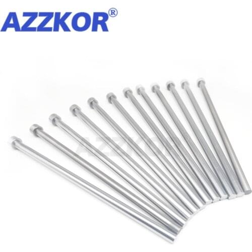 AZZKOR SKD61 Injection Mold Thimble 65Mn 12mm Diameter 150mm Length Flat Mold Thimble Wholesale High Quality Straight Needles