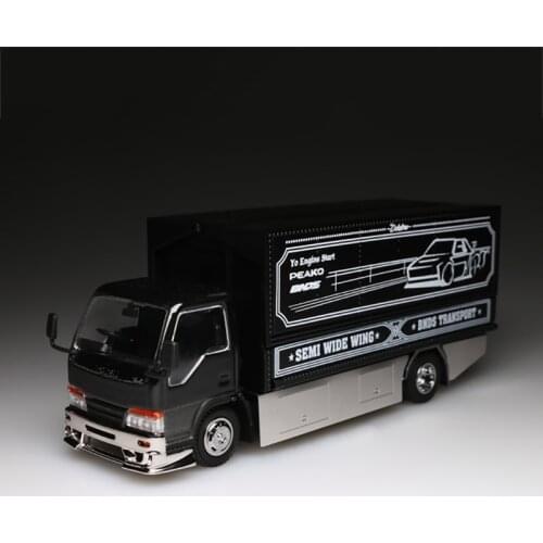 1:64 Scale ISUZU Wingspan Box Truck Diecast & Toy Vehicles Alloy Truck Model High Simulation Miniature Models for Collectible
