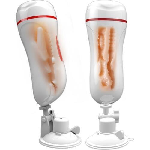 Men Masturbator Strong Thrusting Fully Piston Suction Cup Powerful Sucking and Clamping Adult Real Pussy Masturbation Sex Toys