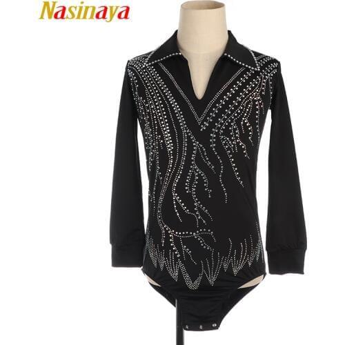 Nasinaya Boys Man Figure Skating Performance Clothing Customized Competition Ice Skating Leotard Kids Gymnastics Elastic