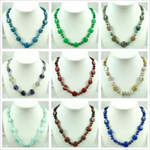 Natural stone Turquoises Quartz Crystal aventurine tiger eye pendant for diy Jewelry making necklace Accessories