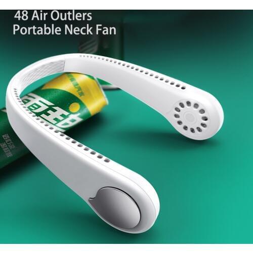 Halter Wearable Neck Fan Portable Hanging Neck Fans USB Rechargeable Lazy Sports Fan Air Cooler Mini Outdoor Air Conditoner