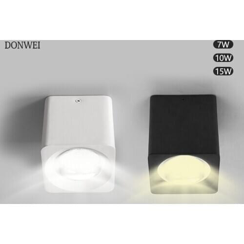 Surface Mounted Ceiling light 7W 10W 15W 85-265V COB Led downlights Ceiling Spot light for Living Room/Corridor/Hallway/Foyer