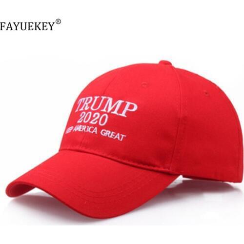 Unisex Adjustable Republican Red Black Hat Re-Election Keep America Great Embroidery 2020 New Cap Cotton Baseball Hat