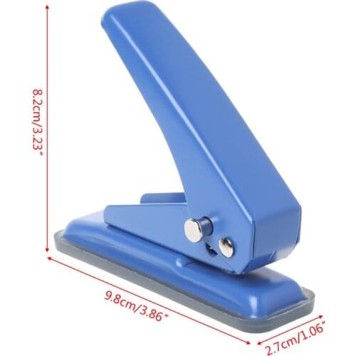 School Office 6mm Single Hole Puncher Notebook Paper Scrapbook Card Cutter 20 Sheets DIY