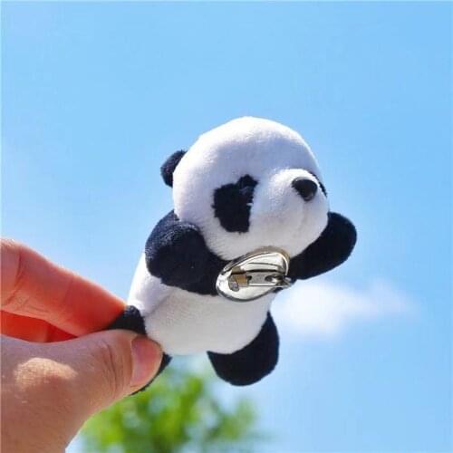 Cute Panda Doll Brooch Pin Plush Cartoon Womens Brooch Accessories Brooches On Clothes Badges On The Briefcase Hot Sale