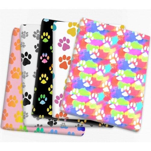 50*145cm Footprint Printed Polyester Cotton Fabric for Tissue Kids Home Textile for Sewing Quilting Fabrics for Patchwork,c13072