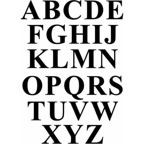 Letter Number Vinyl Decal A To Z A - Z 0-9 Stickers Alphabet Glass Mug Craft Wall