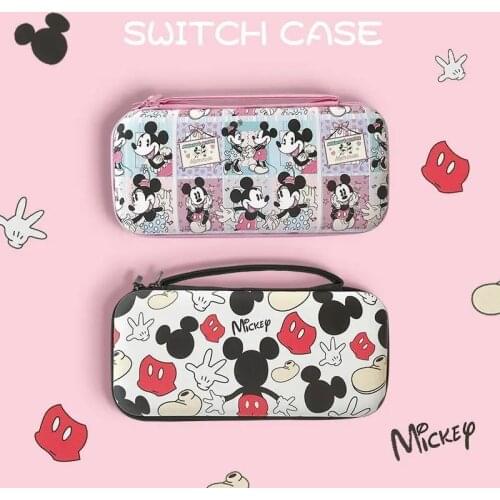 Disney Mickey Minnie Storage Bag for Nintendo Switch Waterproof Protective Case for NS Console Portable Bag Game Accessories