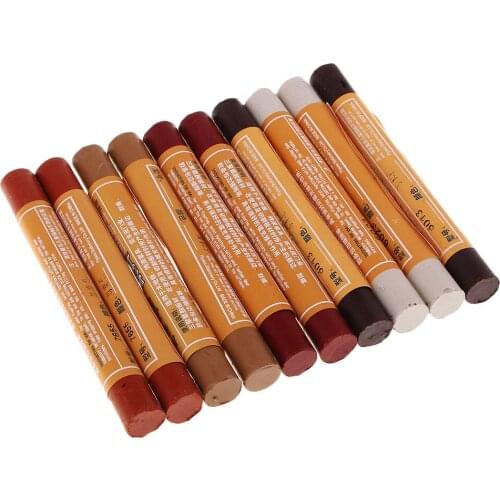 10 WAX RETOUCH CRAYONS REPAIR FURNITURE SCRATCHES FURNITURE TOUCH UP MARKERS