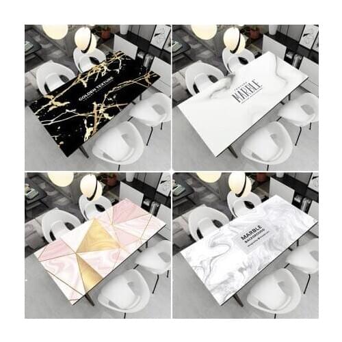 High Quality Marble Rectangular Pvc Table Cloths Waterproof PVC Tablecloth Table Cover Mats Not Transparent 1.5mm Pads Almofadas