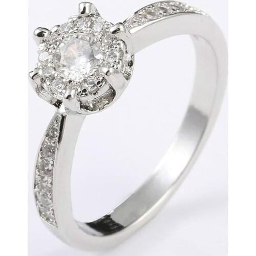 Dance party Jewelry Stainless Steel Dense Inlaid Zircon Round Wedding Rings For Women Girl Anillo Anel Bague diamond jewelry