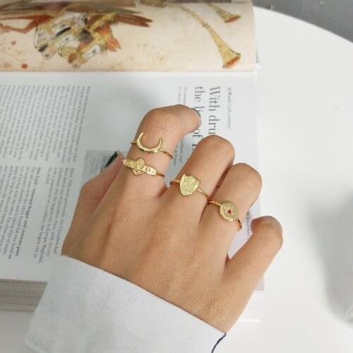 Amaiyllis Minimalist 925 Sterling Silver 18K Gold Rings for Women Engagement Open Ring Classic Romantic Fine Jewelry Women Gifts