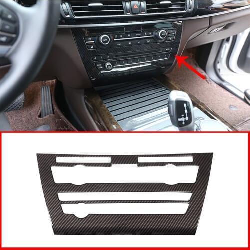 1 Pcs Plastic Car accessories Center Console Volume Air Conditioning Vent Frame Panel Trim For BMW X5 F15 2014-2018 Accessories
