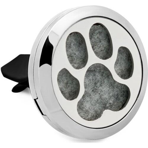 2018 Essential Oil Car Diffuser Locket Vent Clip 316L Stainless Steel Pendant Magnetic Random Send 10pcs Oil Pads as Gift