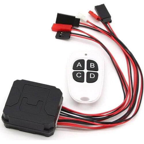 4 Ways CH4 Winch Control Wireless Remote Controller Receiver for 1/10 RC Crawler Axial SCX10 90046 Traxxas TRX4 Redcat