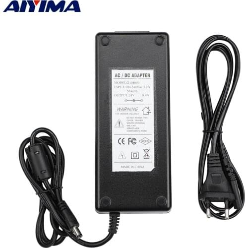 AIYIMA 24V Amplifier Power Adapter DC24V 4.5A 6A 8A Power Supply For TPA3116 TDA7498E TPA3251 TPA3118 Sound Amplifier US EU Plug