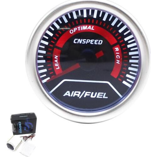12V 2" 52mm LED Auto Car Air Fuel Ratio Gauge Motor AFR Racing Meter Monitor Blue Digital Display 12V Smoke Lens Car Accessories