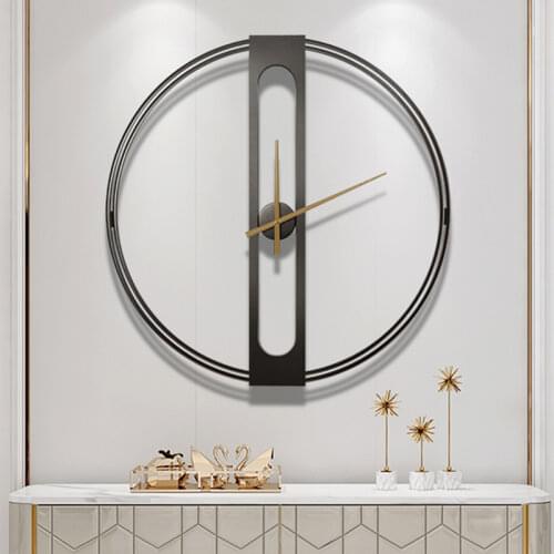 Nordic Creative Wall Clock Fashion Mute Metal Luxury Modern Art Simple Wall Clock Bedroom Horloge Murale Home Decoration DG50WC