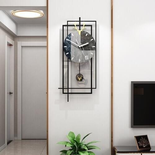 Large Wall Clock Pendulum Watch Hanging on the Wall Modern Quartz Horloge Home Decor Living Room Art Posters Free Shipping WF