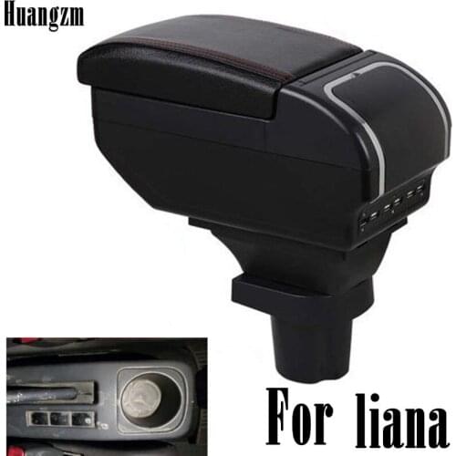 For suzuki liana armrest box central Store content Storage box armrest box with cup holder ashtray 9USB interface