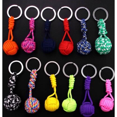 DoreenBeads Fashion Key Chain Silver Color Alloy Key Ring Small Multicolor Rope Ball Pendant Creative Key Chains At Random,1 PC