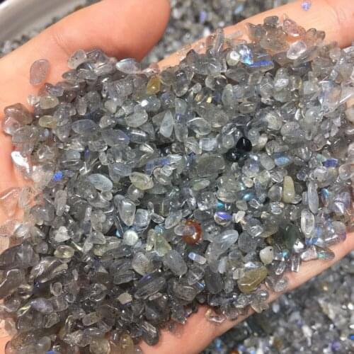 100g Natural flash labradorite stone chips quartz crystal chakra healing gemstone gravel tumbled stones moonstone