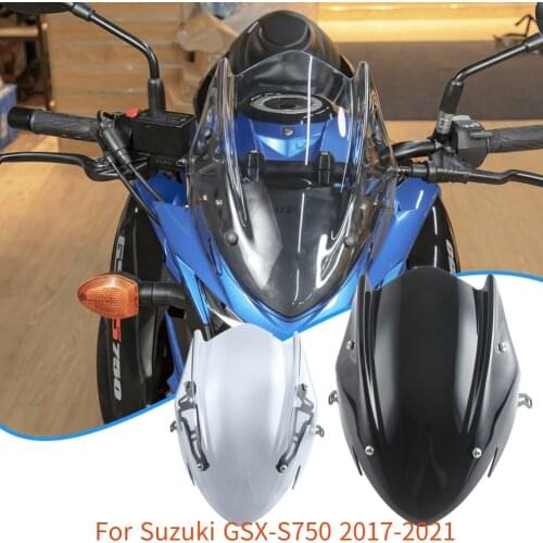 GSXS750 2018 2019 2020 Motorcycle Windscreen Windshield Deflector Protector Wind Screen for Suzuki GSX-S750 GSXS 750 2017-2021