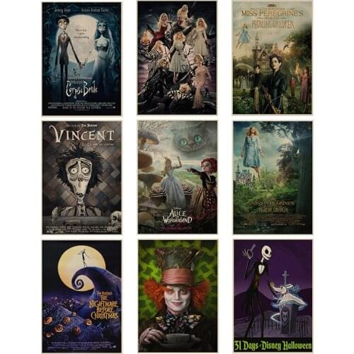 Classic Movie Canvas Painting Corpse Bride Vintage Antique Poster and Print Art Print Mural Picture Home Wall Decoration Cuadros