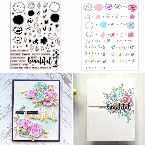 Beautiful Flowers Clear Stamps For DIY Scrapbooking Paper Cards Craft Making Decoration Transparent Stempels Silicone Seal New