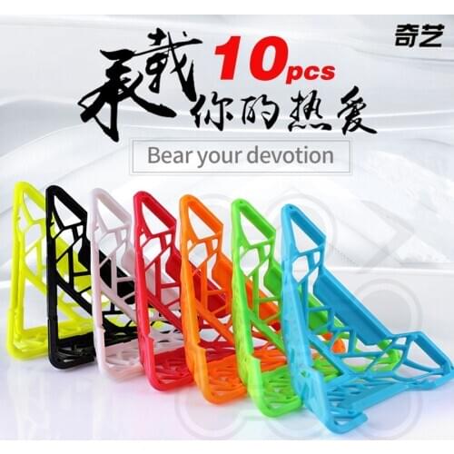 Magic Cube Stands 10 pcs 2x2 3x3 4x4 Stickers Stickerless Puzzle Stand Toast Speed Magic Speed Cube Colors Plastic Base Holder