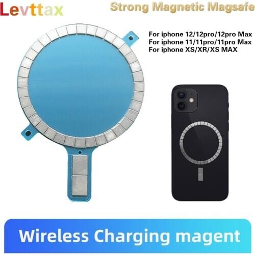 2pcs Sticker For Magsafe For iPhone 12 Pro Max Case Strong Magnetic Mag Cover Wireless Charging Magnet For iphone 11 Xs Xr 8 7