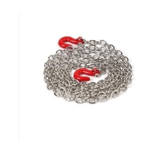 RC Car Metal Tow Chain Trailer Hook Decoration For 1/10 RC Rock Crawler Traxxas TRX4 Axial SCX10 90046 RC4WD D90 TF2 Tamiya CC01